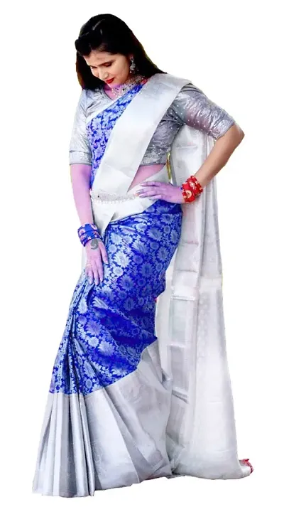 Classic Silk Blend Saree with Blouse piece