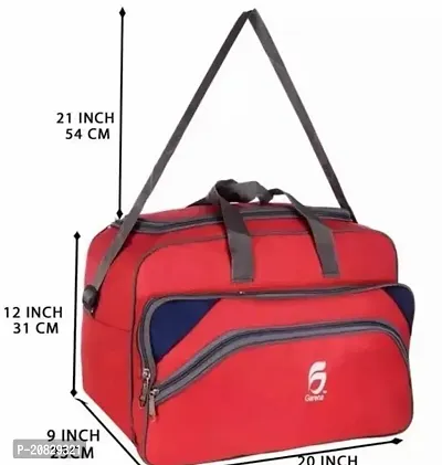 Stylish Red Expandable Duffel Without Wheels