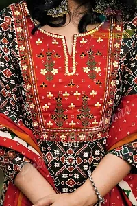 Elegant Patola Printed Rayon Kurti Pant With Dupatta Set For Women-thumb2