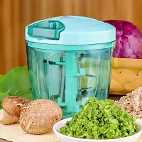 Kitchen Product Jumbo Vegetable Chopper; Cutter; Lid for Kitchen; 5 SS Blades + Whisker Blade 750ml (Random Colour)-thumb1