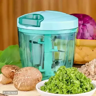 Kitchen Product Jumbo Vegetable Chopper; Cutter; Lid for Kitchen; 5 SS Blades + Whisker Blade 750ml (Random Colour)-thumb2