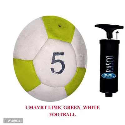 UMAVRT easy on the eye LIME-GREEN-WHITE FOOTBALL WITH FREE PUMP $ PIN