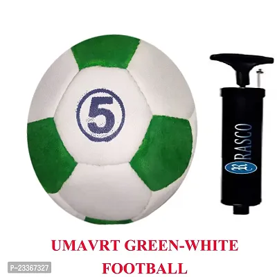 UMAVRT lovely GREEN-WHITE FOOTBALL with Free Pump -Pin-thumb0