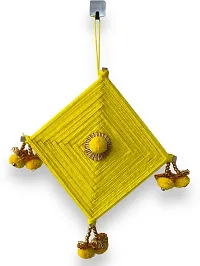 HASTANIRMIT Woolen Handmade Colorful Kite Hanging Decoration for Wall/Door Hanging (Multicolor)-thumb2