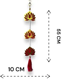 HASTANIRMIT Handmade Lotus Wall and Door Hanging - Home Decor | Pooja Decor | Diwali Decor (Multicolor)-thumb1