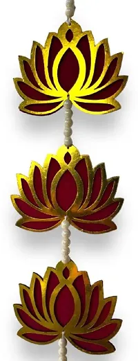 HASTANIRMIT Handmade Lotus Wall and Door Hanging - Home Decor | Pooja Decor | Diwali Decor (Multicolor)-thumb4