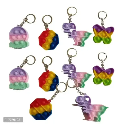 Rainbow bunny Kids key chains 10 pc fidget toys