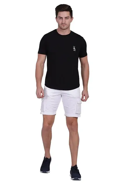 CLOTHINK INDIA?Solid Men's Twill Cargo Shorts