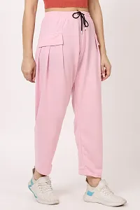 CLOTHINK INDIA, Womens Regular Solid Pink  Colour Track Pants/Pajamas-thumb3