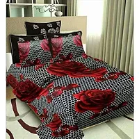Classic Cotton Printed Bedsheet with Pillow Cover-thumb1