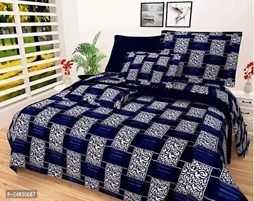 Classic Cotton Printed Bedsheet with Pillow Cover-thumb5