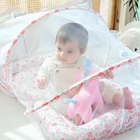 Shady New Born Baby Bedding Set Mattress with Mosquito Net and Pillow (0-6 Months-thumb2