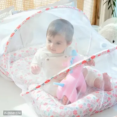Shady New Born Baby Bedding Set Mattress with Mosquito Net and Pillow (0-6 Months-thumb3