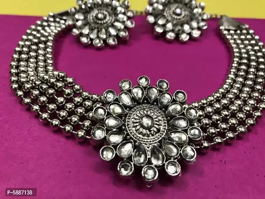 Silver Oxidized Jewellery Set for Women