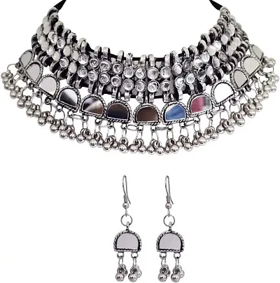 Fancy Oxidised Silver Alloy Jewellery Sets