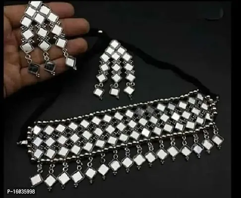 Stylish Silver Alloy Jewellery Set For Women-thumb0