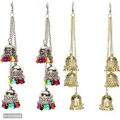 Multicoloured German Silver Earrings For Women