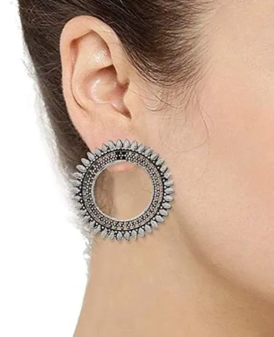 Trendy Designer Oxidised Statement Earrings