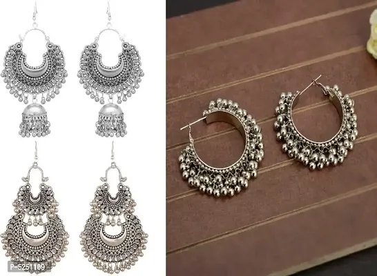 Combo Set of Alloy Jhumka Earrings