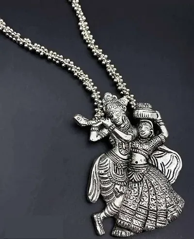 Trendy Designer Alloy Oxidised Silver Statement Necklace