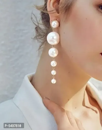 Fashionable Design Alloy Pearl Earrings-thumb0