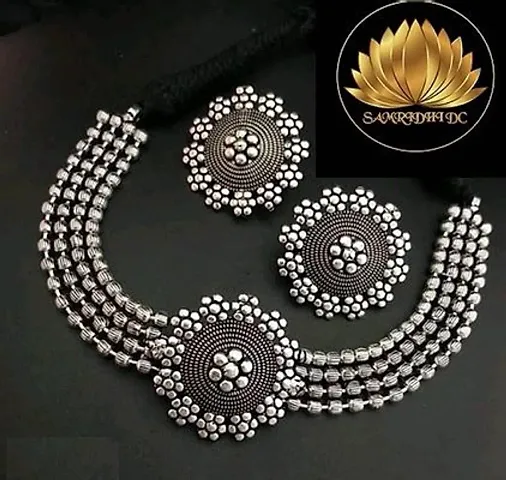 Modern Fashionable Silver Alloy Jewellery Set