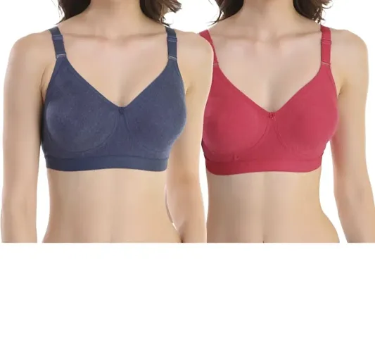 T-shirt Bra for women Blend Seamless Non Padded Bra pack of 2