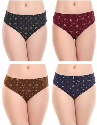 Rupa Women Hipster Multicolor Panty (Pack of 4) 75 cm