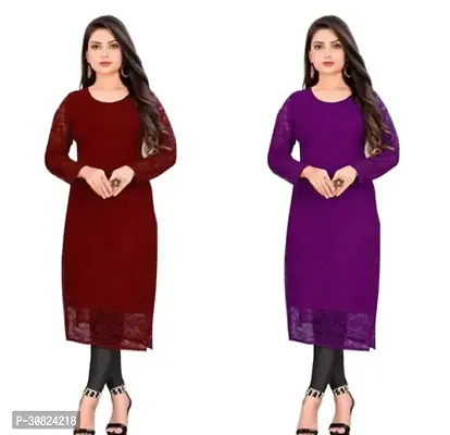 Trendy Net Kurtis for Women Pack Of  2