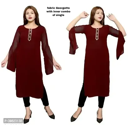 Chic Comfort: Trendy Kurtis for Women Maroon Color Pack Of Single