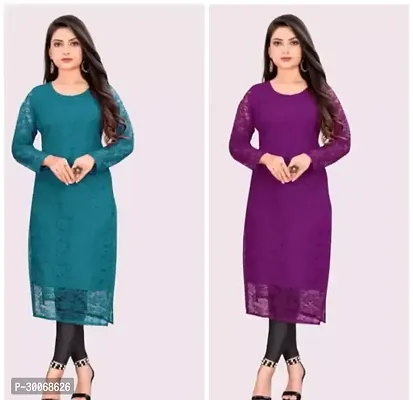 Stylish Stitched Casual Kurti for Women, Combo-thumb0