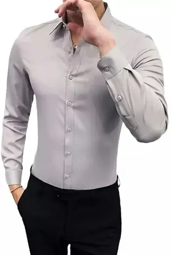 Reliable Solid Long Sleeves Casual Shirt For Men