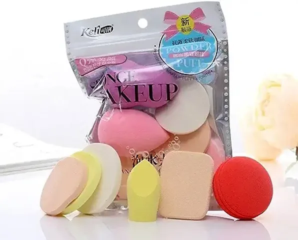 MAVOTANK Sponge Makeup 6 In 1 Beauty Blender Puff (Color May Vary)- Set of 6 pack of 1 pcs 6