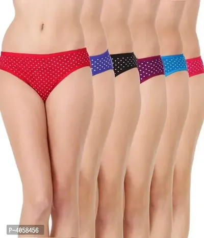 Comfy Multicoloured Cotton Silk Brief - Pack of 6