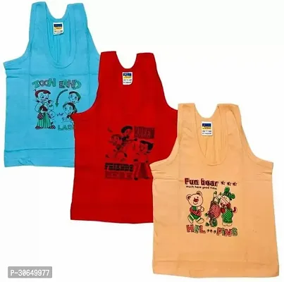 Vest For Baby Boys  Baby Girls Pure Cotton  Multicolor Pack of 3-thumb0