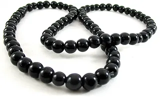 De-Ultimate (Pack Of 4 Pcs) Unisex Black Color Medium Size 24cm Size 8mm Beads Stone Moti Mala Chain Bracelet-thumb1