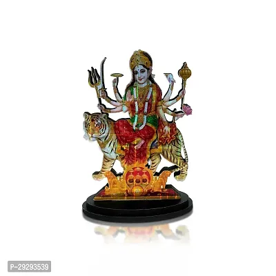 De-Ultimate Mdf Cutout Durga Shakti/shera Wali Mata 2d Wooden Sticker Statue God Stand-thumb0