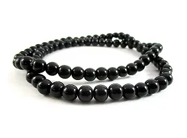 De-Ultimate (Set Of 4 Pcs) Combo Of Unisex Black  Blue Color Medium Size 24cm Size 8mm Beads Stone Moti Mala Chain Bracelet-thumb2