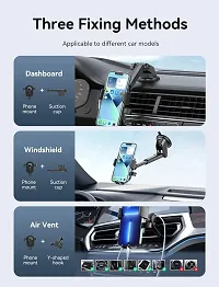 De-Ultimate Seat Frame Universal Silicone Sucker Car Mobile Holder/car Mount Long Neck 360deg; Rotation with Ultimate Reusable Suction Cup-thumb1