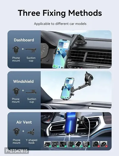 De-Ultimate Seat Frame Universal Silicone Sucker Car Mobile Holder/car Mount Long Neck 360deg; Rotation with Ultimate Reusable Suction Cup-thumb2