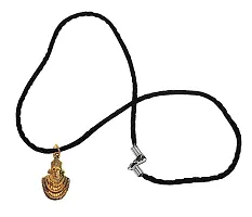 De-Ultimate Unisex Stainless Steel Golden Color Small Size Hindu God Lord Shri Baba Khatu Shyam/Barbarika Ji Face/Head Locket Pendant Necklace With Cotton Dori Spiritual Religious Jewellery Set-thumb2