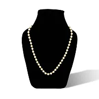 De-Autocare Lifestyle 10mm Traditional Antique Style Classic White  Golden Pearl Beaded Strand Elegant Necklace Moti Ki Mala/swagat/welcome Mala for Unisex Pack Of 2-thumb2