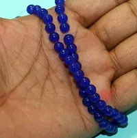 De-Autocare (Pack Of 3 Unisex Blue Color Medium Size 24cm Size 8mm Beads Stone Moti Mala Chain Bracelet-thumb2