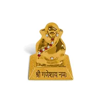 De-Ultimate JHRI0416-01 Shree Lord Metal Double Side Ganesha (Size 5 Cm) Statues Ganesh Ganpati Idol-thumb1