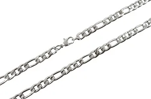 De-Ultimate 19.5 Size Silver Color Stainless Steel Metal Fashion Artificial Intimation Casual Style Daily Use Necklace Chain For Men  Women-thumb2
