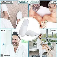 De-Ultimate Pack Of 1 Pair Free Size Close Toe Cloth Disposable Slippers for Home/hotel/spa, Party Guest, Salons, Hotels, Hospitals and Home and Travel Airline For Women-thumb2