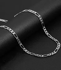 De-Ultimate 19.5 Size Silver Color Stainless Steel Metal Fashion Artificial Intimation Casual Style Daily Use Necklace Chain For Men  Women-thumb1