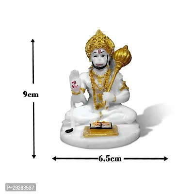 De-Ultimate Polyresin Sitting Bajrangbali Hanuman Blessing/ashirwad/reading Posture Car-thumb4