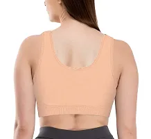 De-Ultimate Combo of 2 Pcs Everyday Wear Red and Beige Color Women's and Girls Comfortable Cotton Innerwear Stretchable Non Padded Non-Wired Sports Air Bra for Sport, Gym, Yoga, Running, Dancing-thumb1