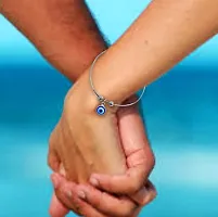 De-Ultimate Combo Of CMB8043 Adjustable Moti Beads/Stone Evil Eye Nazar Suraksha Kavach Wrist Band Cuff Bangle Kada Bracelet  Love Forever Hand Hug Me Thumb Finger Ring-thumb2